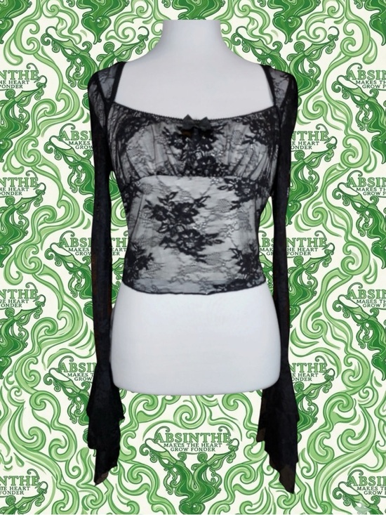 Dolls Kill Tops - Dolls Kill Widow NWT Goth Whimsigoth Steampunk Coquette Festival Alt Lace Top L